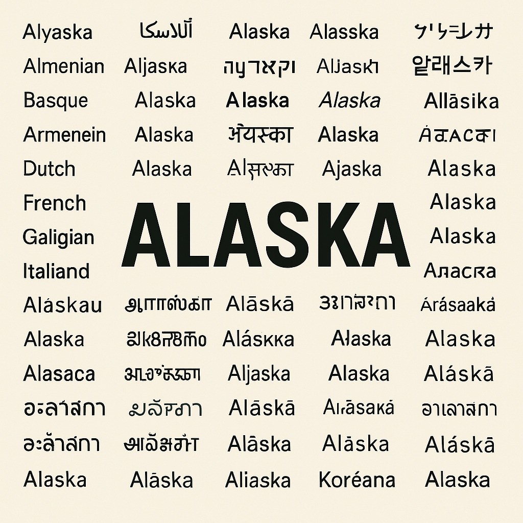 how to say Alaska in 100 + different languages